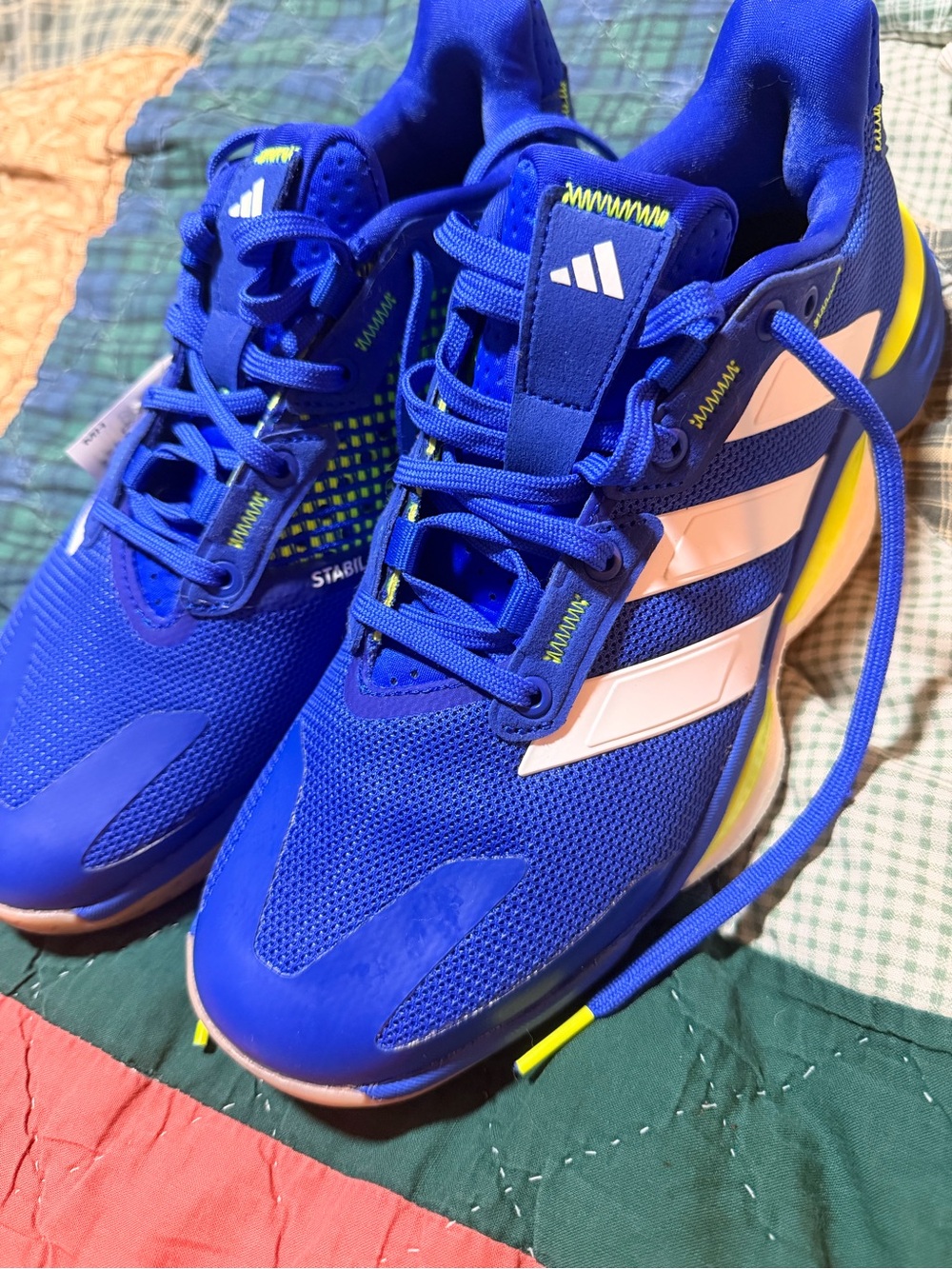 adidas Men’s Royal Blue Athletic Sneakers with White Stripes